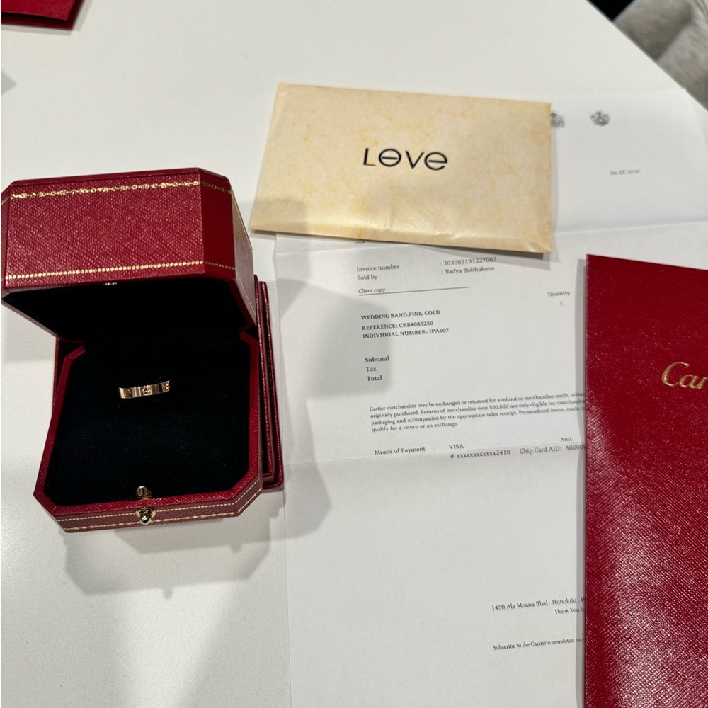 Cartier Love Ring, Pink Gold